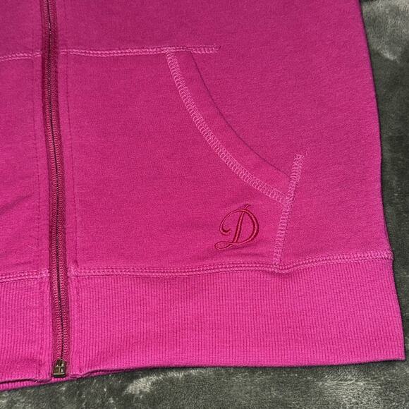 Dodo Basic Hoodie Jacket Women Large Magenta Cotton Drawstring Full Zip DWJ-6502 - Picture 4 of 11